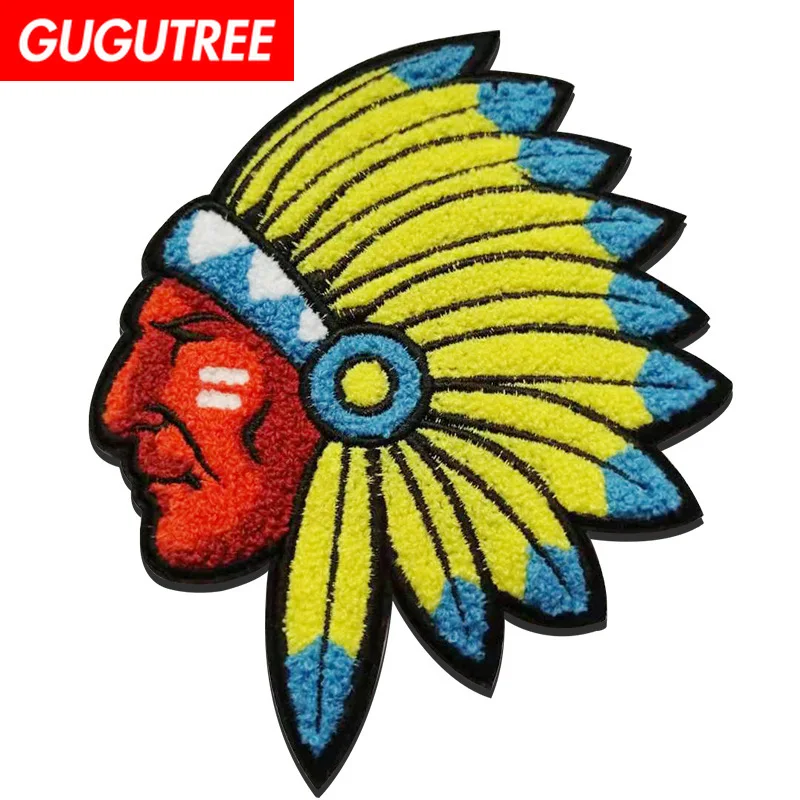 

embroidery chenille big Indian patch,towel character man patches badges applique patches for clothing FD-141