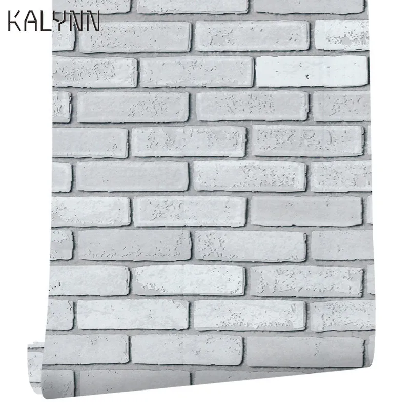 White Brick Wallpaper Peel and Stick Wall paper 17.7"x19.7ft Self Adhesive Contact Paper Wall Bedroom Kitchen Cabinet DIY Decor