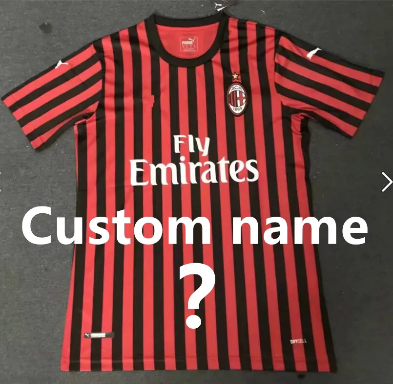 19 20 AC milan soccer jersey PIATEK PAQUETA SUSO CALDARA CUTRONE ROMAGNOL S. CASTILLEJO AC футбольная рубашка - Цвет: shirt