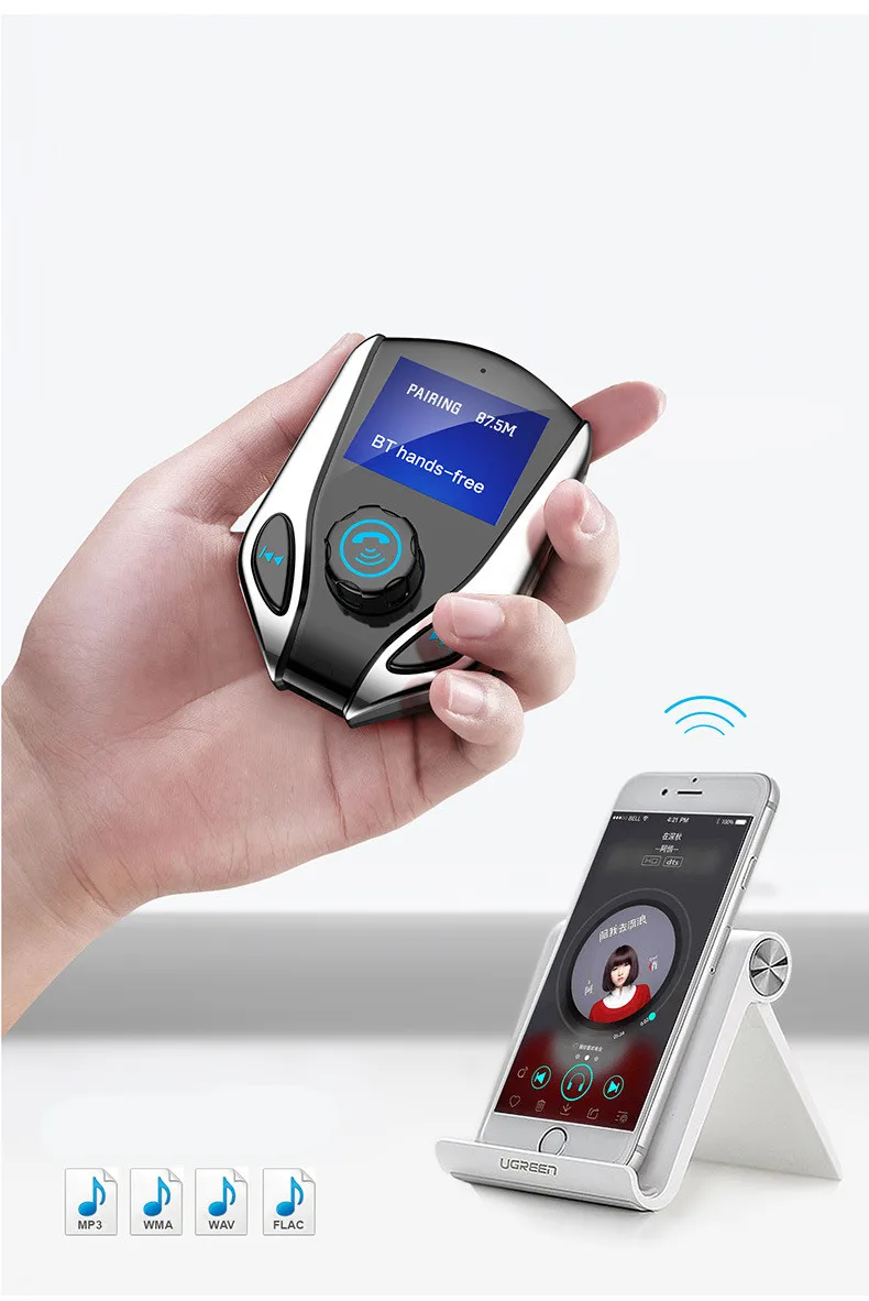 AUX USB anto аудио fm передатчик bluetooth Автомобильный MP3-плеер fm-модулятор manos libres coche радио трансмиссор зарядное устройство