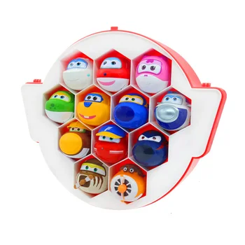 

12pcs/set Super Wings Transformation Catapult Eggs Toys Mini Super Wing Planes With Plastic Box Action Figures kids Toy