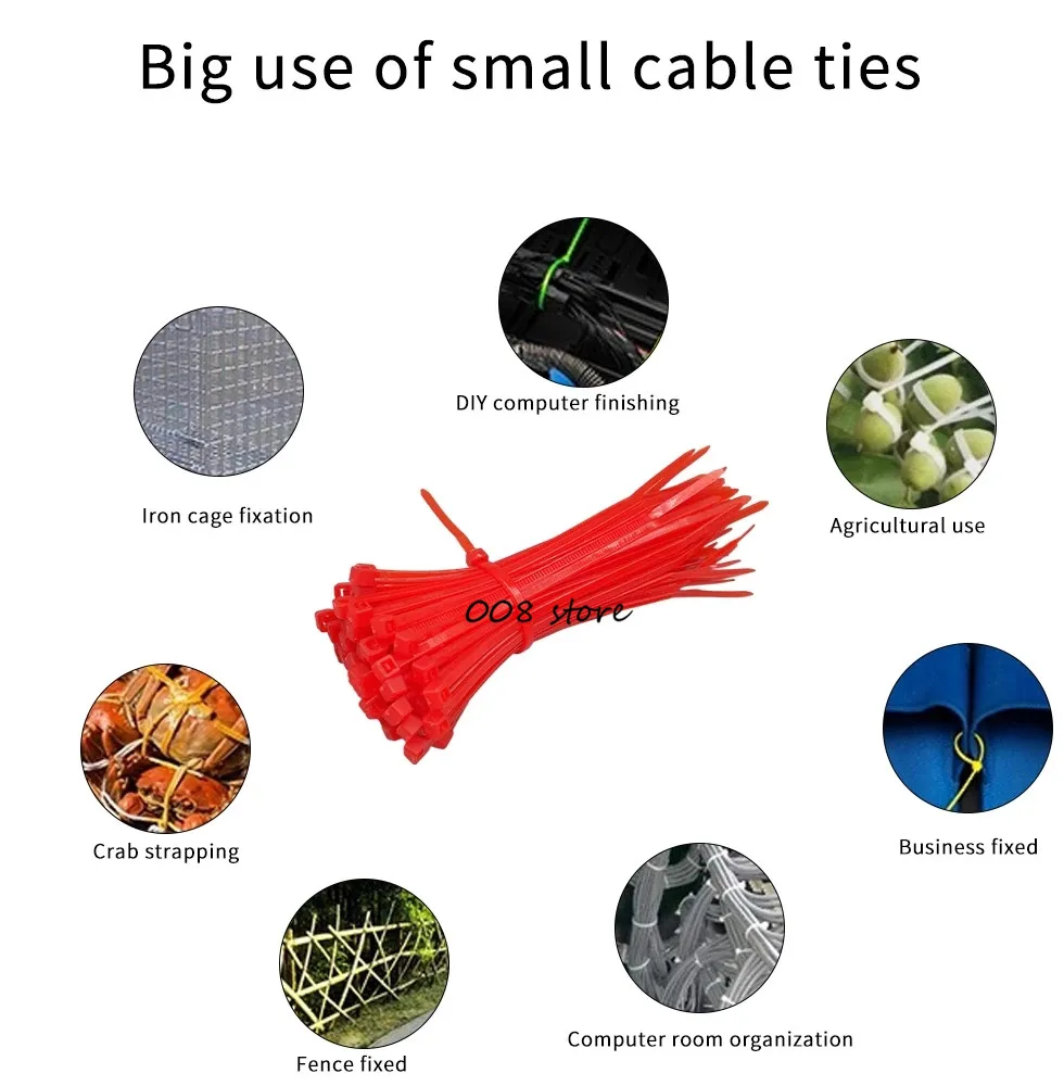 100pcs cable tie 3*100 3.9" plastic seal nylon tie wire for cable ties nylon cable ties cable tie nylon zip ties