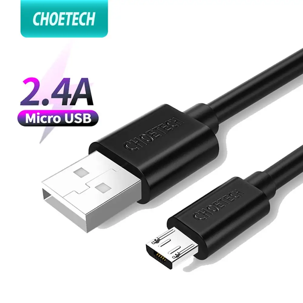 Кабель Micro USB CHOETECH 2 4 А кабель для быстрой зарядки и передачи данных Samsung Xiaomi
