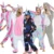 Девочки Мальчики Зимние Kigurumi Пижамы Единорог Мультфильм Аниме Животных Onesies Детские Пижамы Фланель Теплый Комбинезон Детские Пижамы