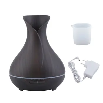 

LED Air Humidifier Portable Ultrasonic Air Purifier Wood Grain Aromatherapy Diffuser Essential Oil Purifier Mist Maker