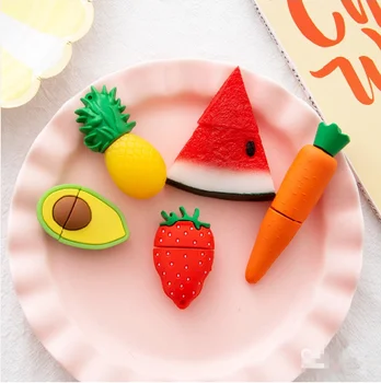 

Cute USB3.0 Flash Drives 64GB 32GB 16G 8G 4GB watermelon Strawberry Drive memory stick pendrive thumb drives silicone fruit gift