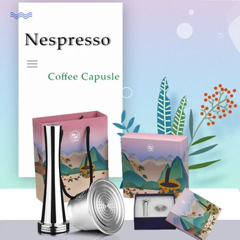 Cápsulas de filtro Reutilizables para Nespresso, cápsulas Reutilizables de acero inoxidable para Nespresso