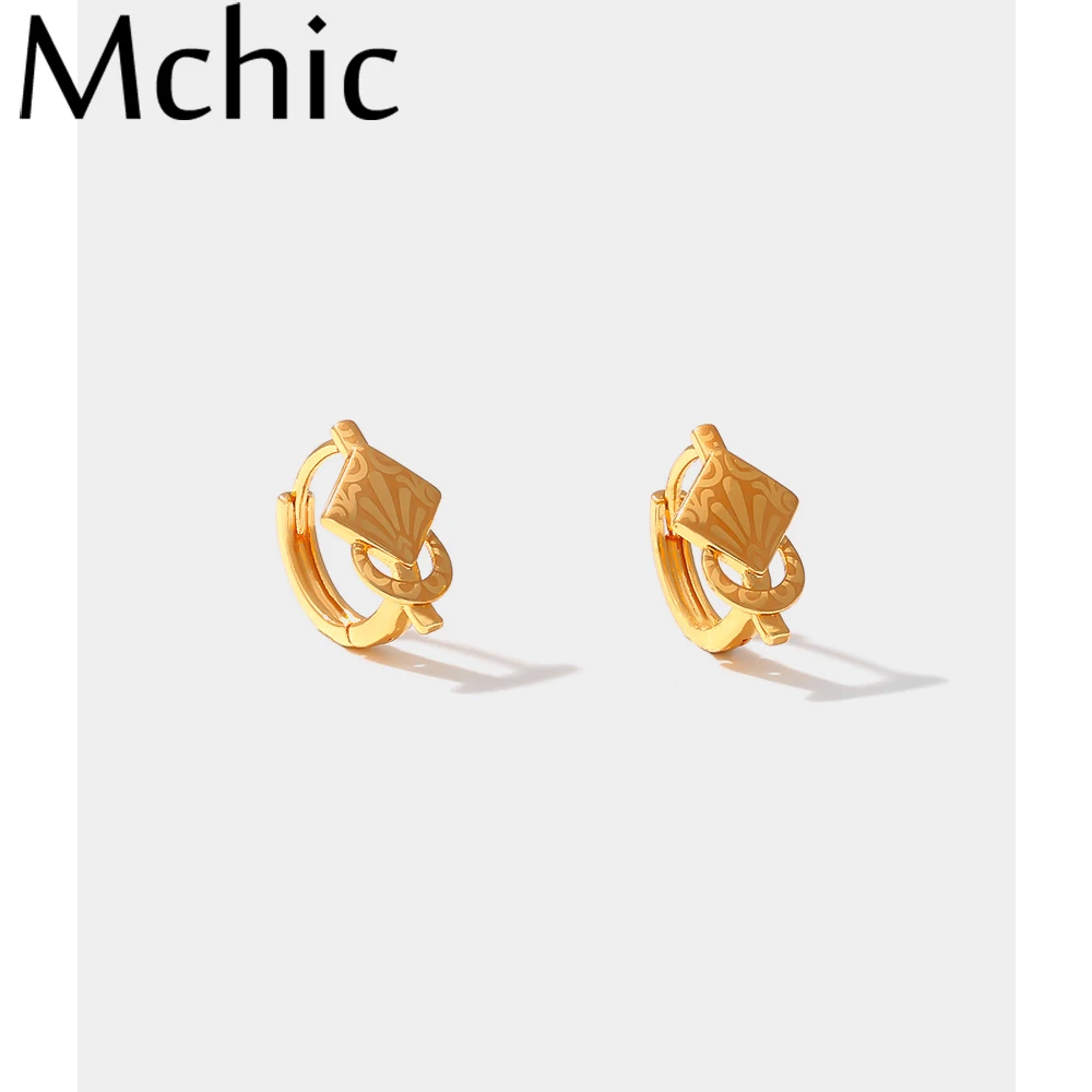 Mchic кольцо для ушей ювелирное изделие минималистичное золотого цвета