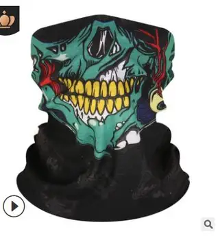 

Men Scarf Halloween Ride bandana Women Headscarf Ski Skull Half Face Mask Ghost Scarf Neck Hiking Scarves Cuello Balaclava Masks