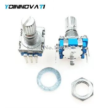 

5PCS Plum handle 20mm rotary encoder coding switch / EC11 / digital potentiometer with switch 5 Pin