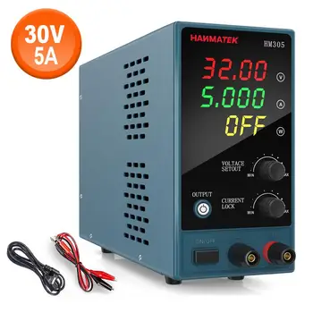 

High-precision 30V 5A DC power supply Mini low noise artificial power regulator Anti-mishandling safety lock Multi-scene use