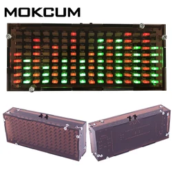 Écran de spectre de musique clignotant LED rouge vert, Kit d'installation autonome, Module entrée Audio AUX, 6 Modes d'affichage intégrés, lumineux réglable 