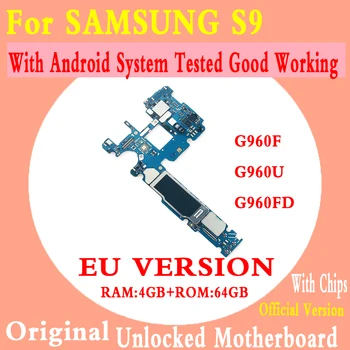 

100% Original For Samsung Galaxy S9 G960F G960U G960FD Motherboard Unlock Good tested For SM S9 G960F Logic Board Free shipping