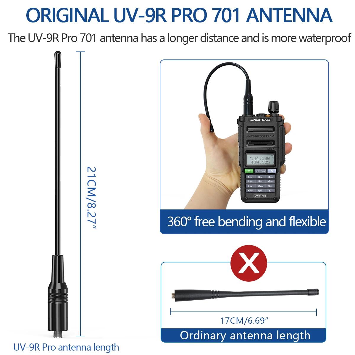 walkie talkie 5km range 2PCS Baofeng UV-9R PRO IP68 Waterproof Dual Band 136-174/400-520MHz Ham Radio Upgraded Of UV9R Walkie Talkie 50KM Range UV-XR best two way radios