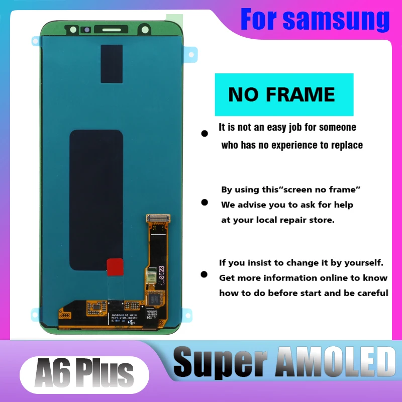 Оригинальный ЖК дисплей SUPER AMOLED для Samsung Galaxy A6 Plus A6050 A6050F сенсорный экран