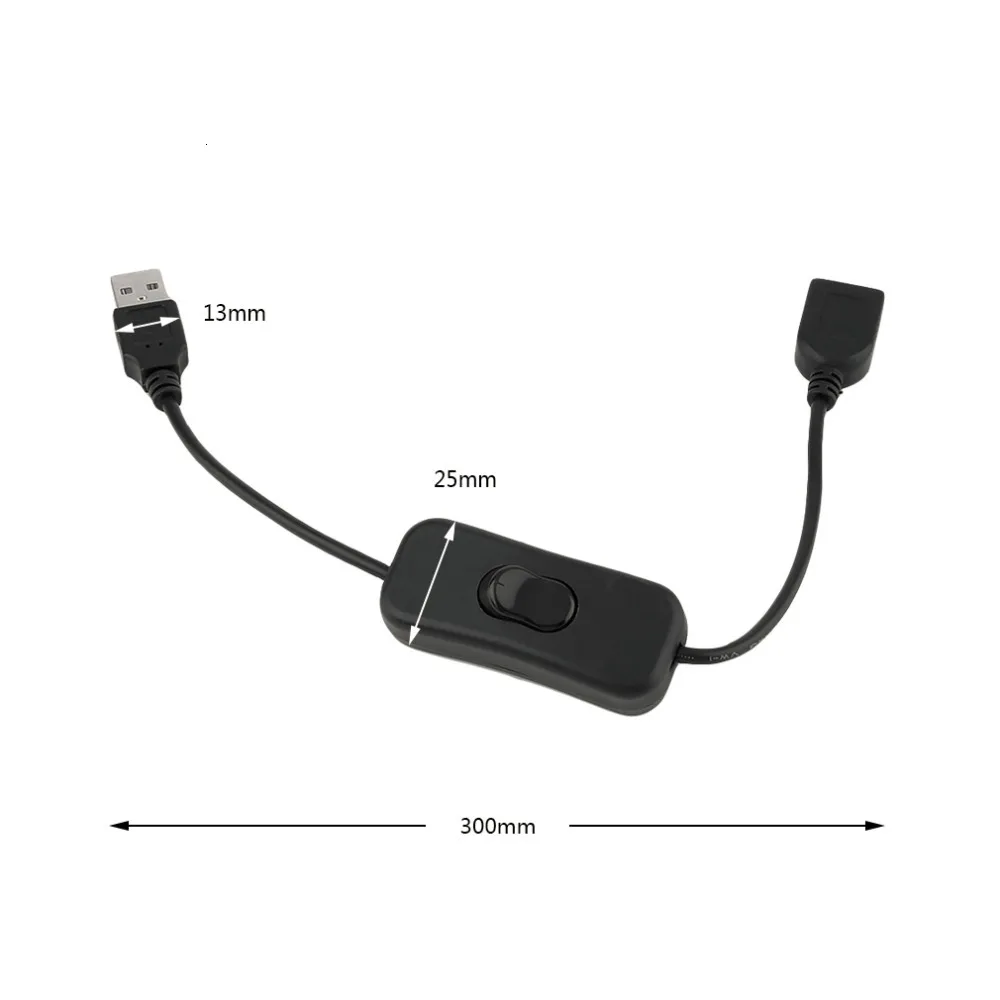 USB кабель для мужчин и женщин с переключателем Вкл/OFF гибкий кабель удлинитель линии для USB лампа USB вентилятор Мощность линии