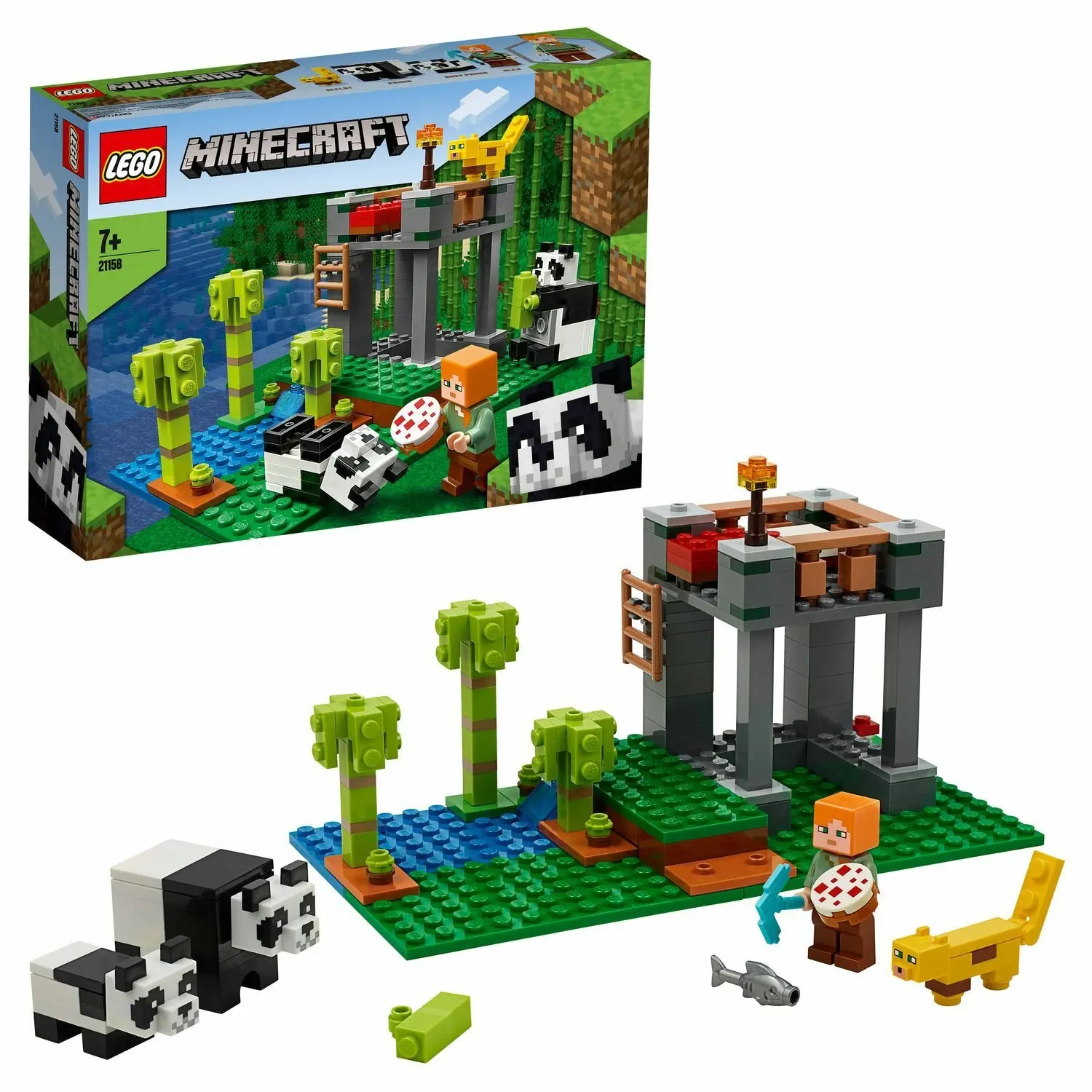 Designer Lego Lego Minecraft kennel panda 21158 Designer Lego Lego Minecraft kennel panda 21158