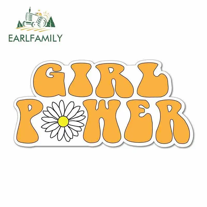 EARLFAMILY 13 см x 6 4 для девочек мощный хиппи-феминистский знак виниловые наклейки на
