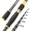 NEW Promotion! 1.8m 2.1m 2.4m 2.7m carbon rod M power Spinning Casting Rod  Portable Telescopic Fishing Rod Pole Fishing Tackle ► Photo 1/6