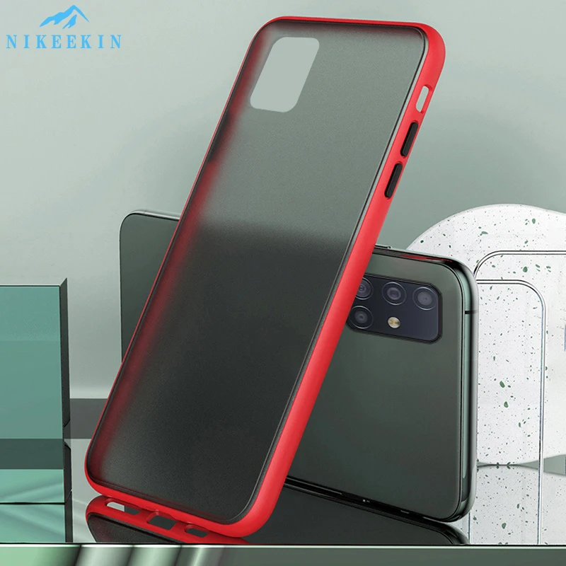 Матовый противоударный чехол для Samsung Galaxy M22 M32 M12 M51 A31 A21S A11 A52S A72 A51 A71 M31s M21s M11 A20s A30s