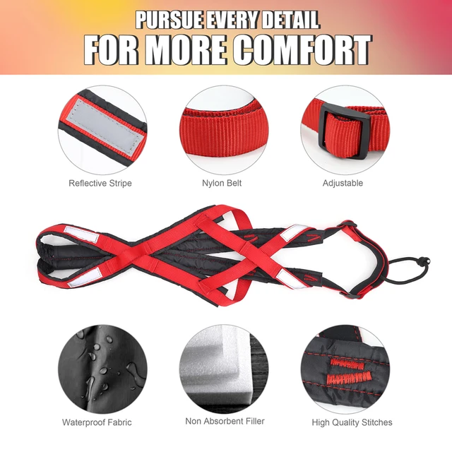 Waterproof Dog Sledding Harness Reflective Pet Sledding Skijoring Harness Big Large Dogs Weight Pulling Vest For Pet Training 5