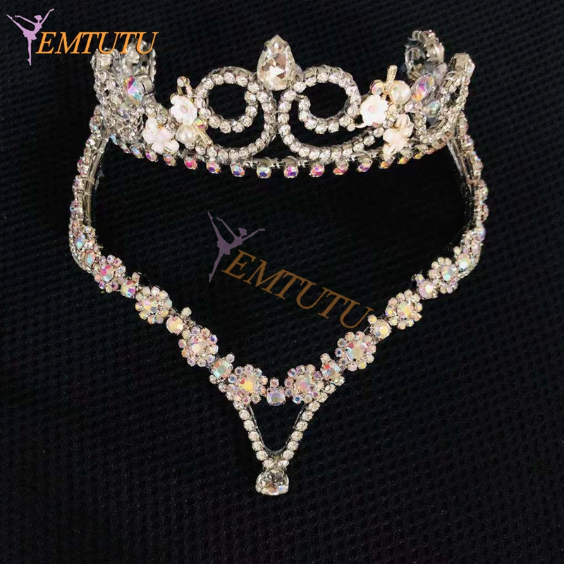 La Bayadere профессиональное головное украшение для балета Корона Спящая красавица Серебряный Кристалл балетная тиара Ручная работа балетные головные уборы головной убор