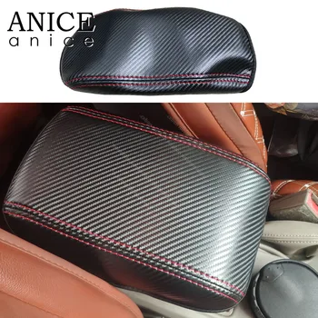 

Carbon Fiber Color PU Center Armrest Box Surface Case Cover Trim Fit for Ford Focus 2012 2013 2014 Scratch Resistance