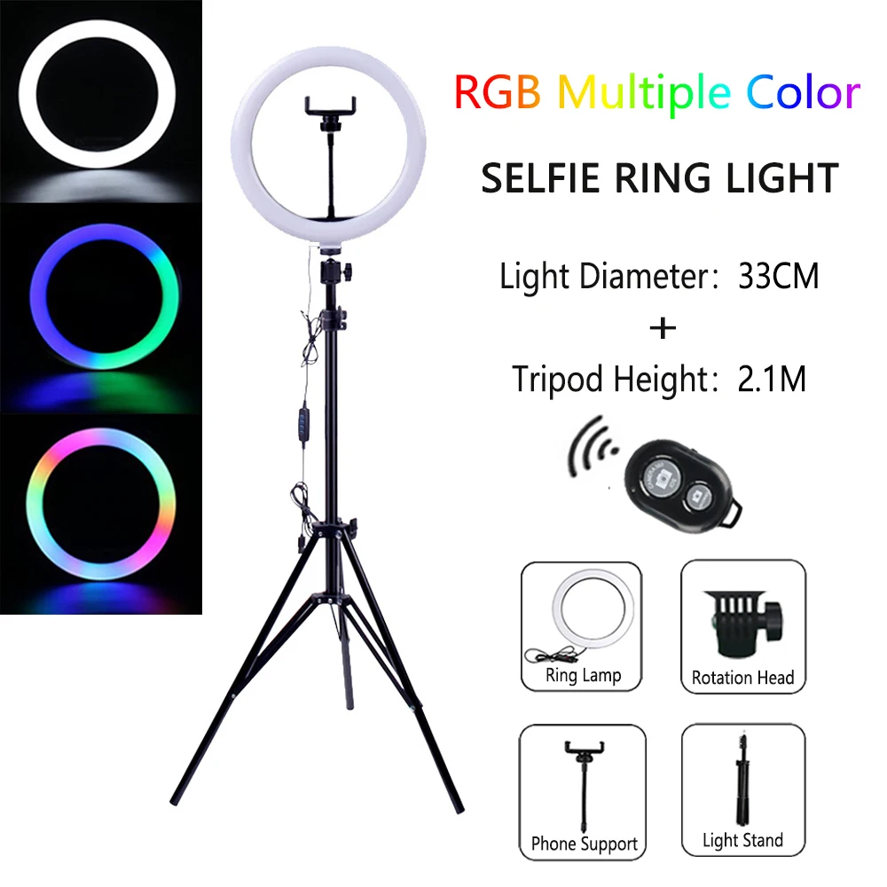 

Dimmable LED Ring Light with Tripod USB Ring Lamp Photography Selfie Light Ring Tripod with Lamp Ringlight Ring Light Tripod