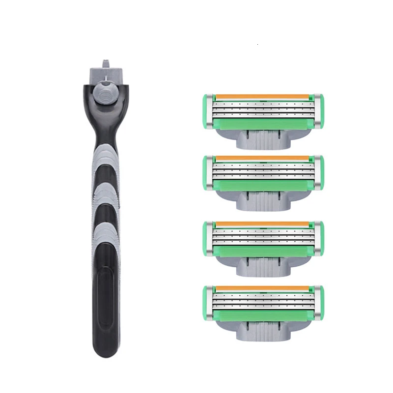 Ручной держатель для бритвенных станков со сменными бритвенными лезвиями Совместимость со сменными бритвенными кассетами gilletee Machh3 с тройным Лезвием - Цвет: as picture