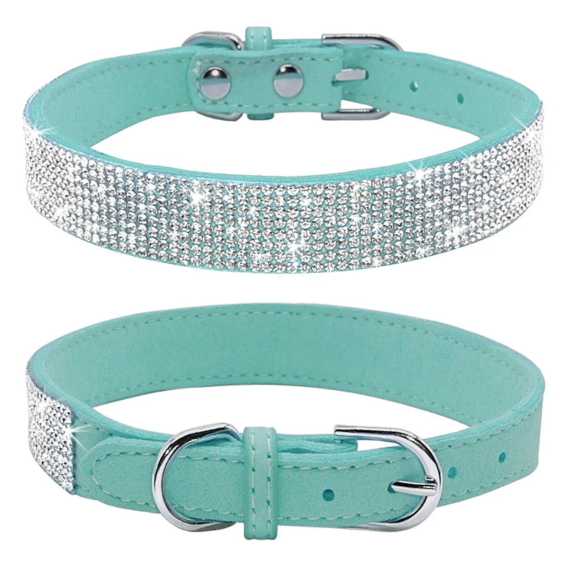 Bling Rhinestone Puppy Cat Collars Adjustable Leather Bowknot Kitten Collar For Small Medium Dogs Cats Chihuahua Pug Yorkshire 