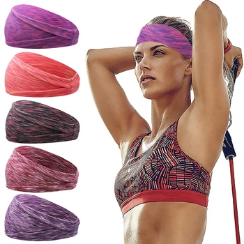 9Colors Absorbing Sweat Hair Bands Men Women Elastic Yoga Running Headbands Headwrap Sports Headwear