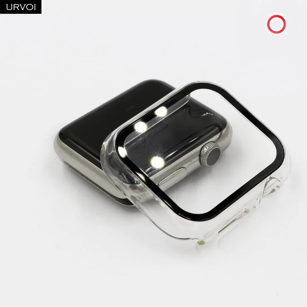 URVOI Matte Plastic Bumper with Tempered Glass for Smartwatch Protection