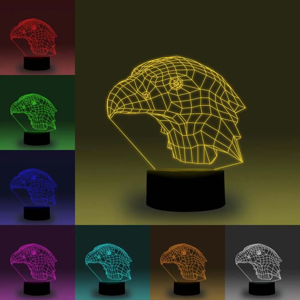 

NiteApps 3D Hawk LED Night Light Desk Table Illusion Lamp Holiday Birthday Gift APP/Touch Control