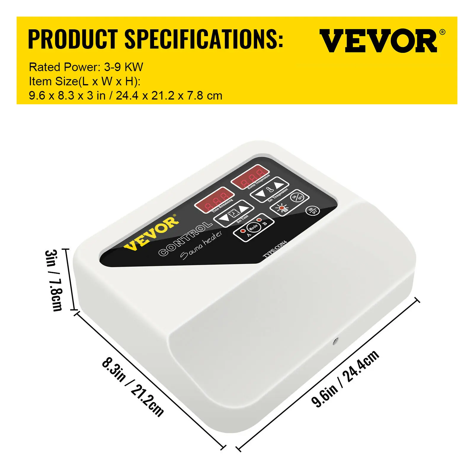 VEVOR External Sauna Digital Controller for Sauna Heater Stove 3-9kw  Digital Controller 104-221℉ Display Commercial Leisure Club - AliExpress