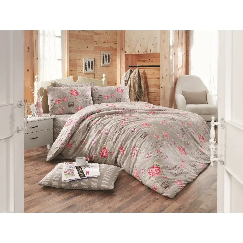 

Gold Case Ranforce 100% Cotton Twin Size Set Duvet-Gulcia Brown