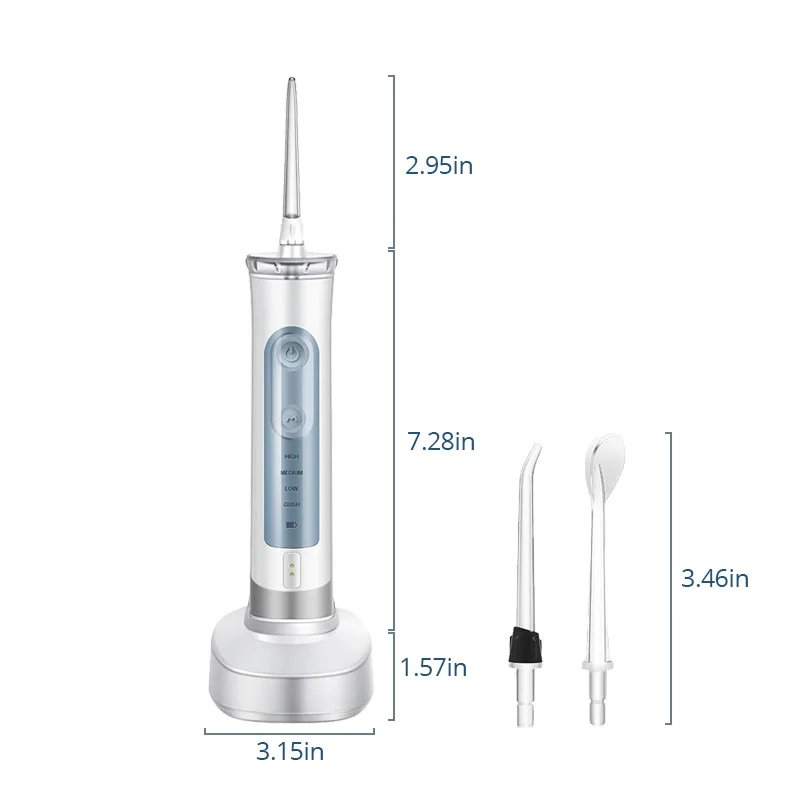 Ирригатор для полости рта портативный водный Флоссер 4 режима мощный 120PSI IPX7 водонепроницаемый USB Перезаряжаемый взрослый очиститель зубов Уход за зубами - Цвет: Black