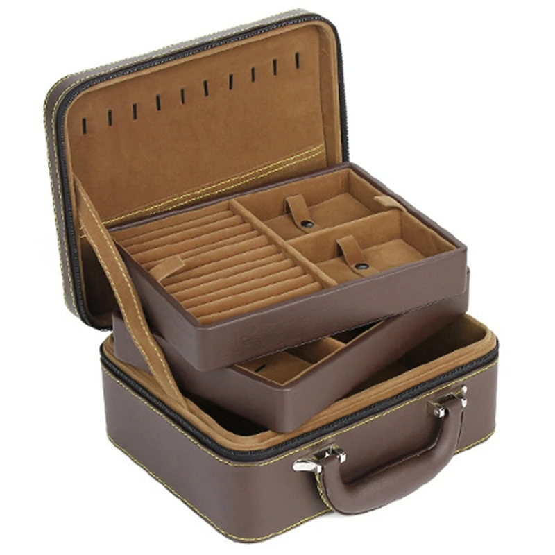 

Large-Capacity Multilayer Ring Jewelry Box Necklace, Etc. Storage Box Women's Wedding Anniversary Valentine's Day Gift Outside