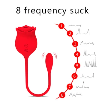 Rose Shape Vaginal Sucking Vibrator for Women Nipple Oral Clitoris Sucker Stimulation G-Spot Vibrator Erotic Sex Toys for Women 3