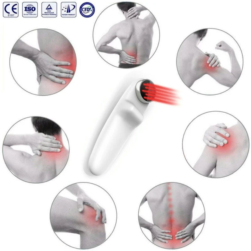 Dual-wavelength 650nm 808nm Cold Laser Pain Relief Therapy Device Portable LLLT Medical Instrument