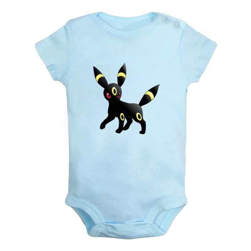 Милый Покемон Umbreon Charmander Bulbasaur покебол Сквиртл новорожденных мальчиков девочек наряды комбинезон младенческой Боди Одежда - Цвет: JcBaby995BLD