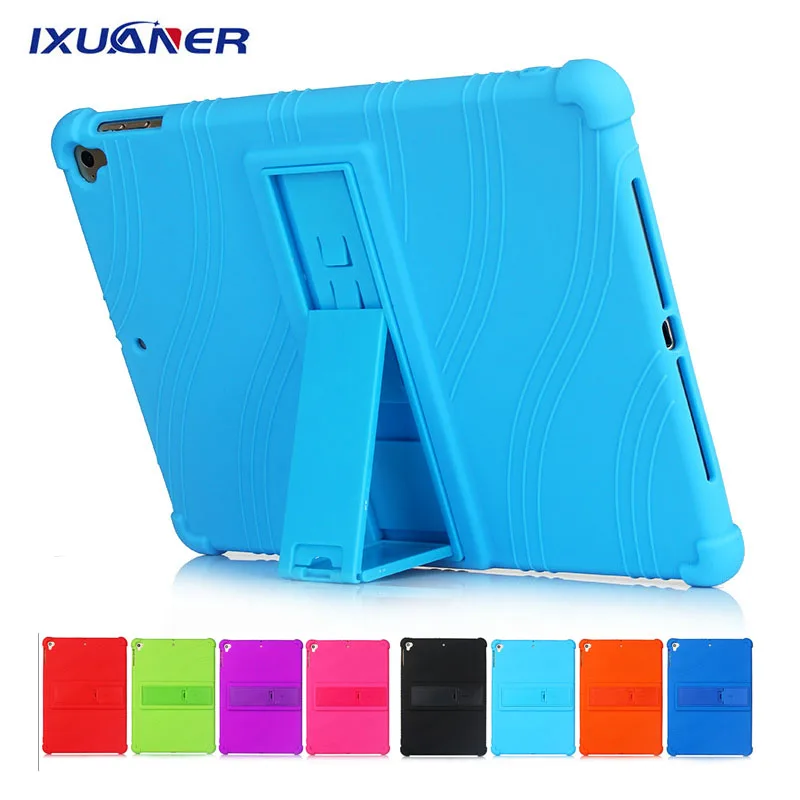 

For IPad 9.7 2018 2017 Case Cover for IPad Air 2 Air 1 Case 5 6 5th 6th Generation Funda Soft Silicon + PC Kickstand Kids Coque