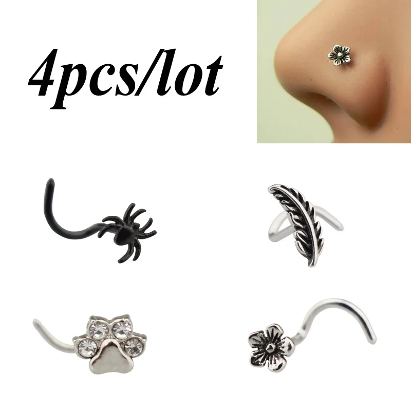 Stainless Steel Stud Piercing Set Ring Copper Stud Piercing Set Ring