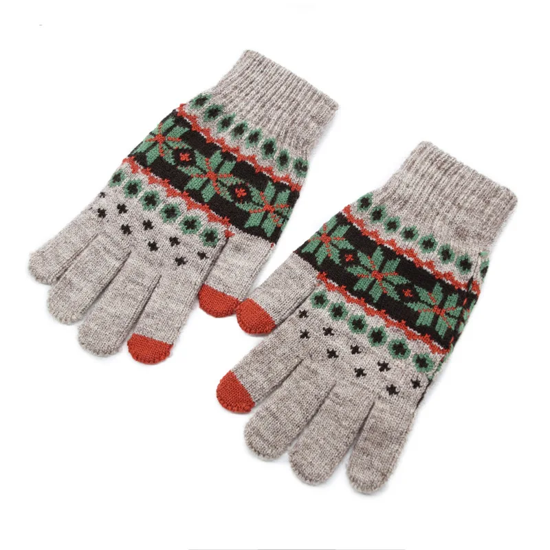 Warm Thickening Gloves Women Men Unisex Winter Knit Warm Mittens Touch Screen Gloves Mobile Phone Pad - Цвет: KK