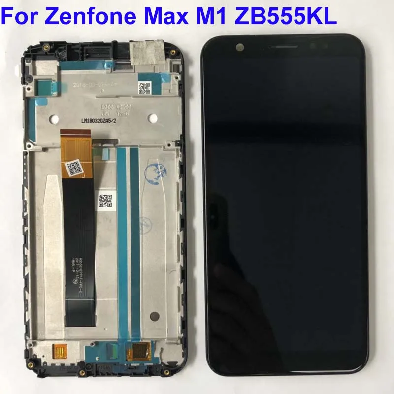 

5.5'' For ASUS Zenfone Max M1 ZB555KL LCD Display Panel Touch Screen Digitizer Glass Sensor Assembly Replacement Parts+Frame