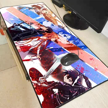

Mairuige Sword Art Online Sao Anime Large Lock Edge Mouse Pad Gamer Play Mat Speed Version Gaming Mouse Pad Keyboard Pad for Lol