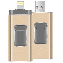 Usb флеш-накопитель для iPhone 3 в 1, флеш-накопитель Lightning OTG, USB флеш-накопитель 3,0, флеш-накопитель 32 ГБ, Usb карта памяти, совместимая с Apple iPad PC