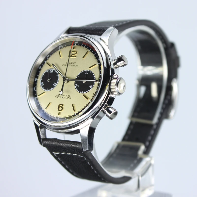 Seagull 1963 ST19 Sugess Chronograph Pilot Watch For Men Luxury Casual Mechanical Wristwatches Waterproof Sapphire Panda