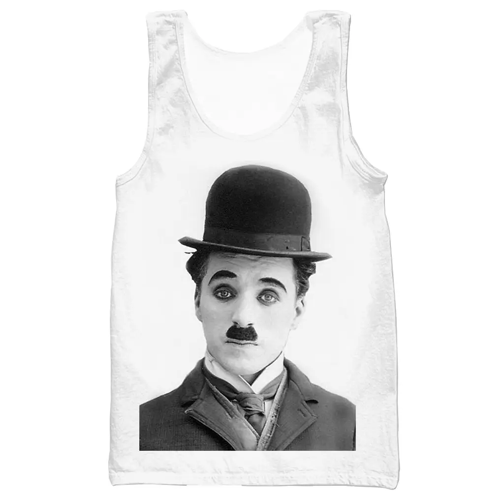 Chaplin 3D Печатный Топ на бретелях для мужчин модный летний топ на бретелях для работы Мужские Женские топы - Цвет: 03