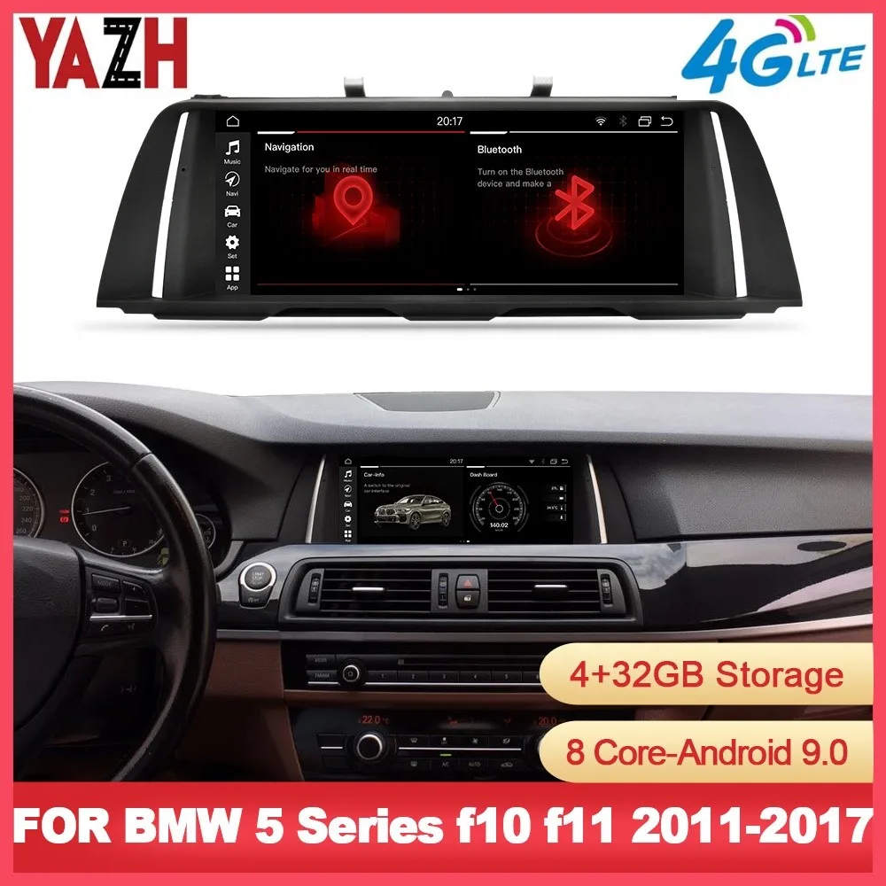 

YAZH 10.25 Inch Navi 8 Core Carplay Multimedia Radio GPS DVD Player Navigation Screen Android For BMW F10/F11 5 Series 2011-2017