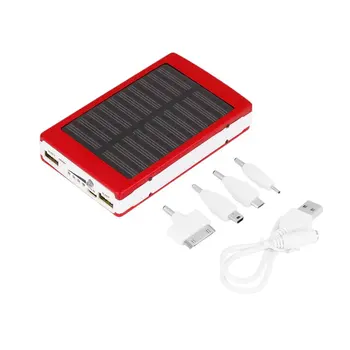 

Universal 20000mah Powerbank Solar Portable Panel Power Socket External Battery Solar Power Bank Batteries for Samsung S8 Plus